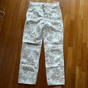 REFORMATION Abalone High Rise Straight Jeans Size 29